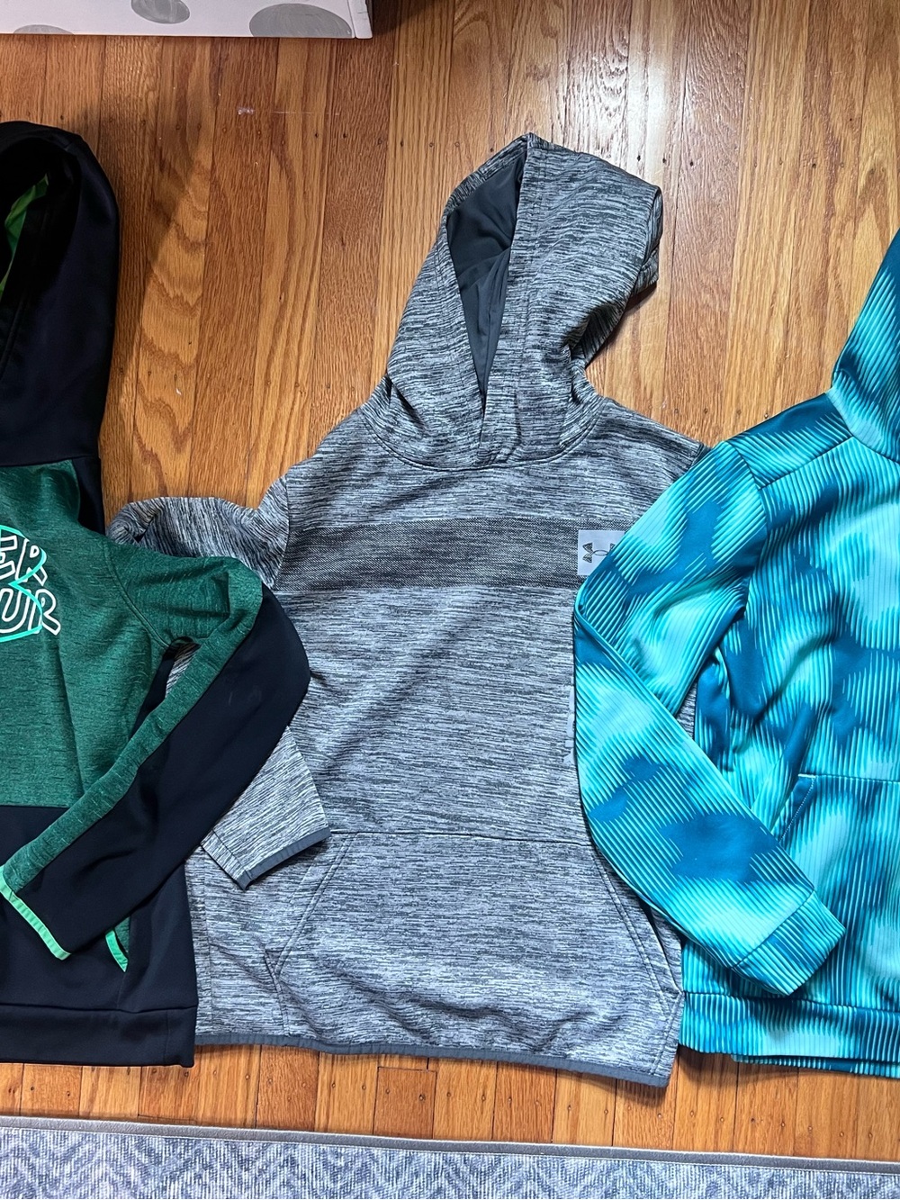 Under Armour Kids' Grey Hooded Pullover Sweatshirts size L